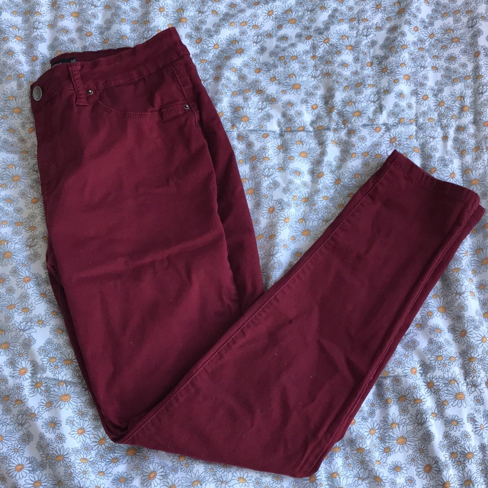 Maroon jeans